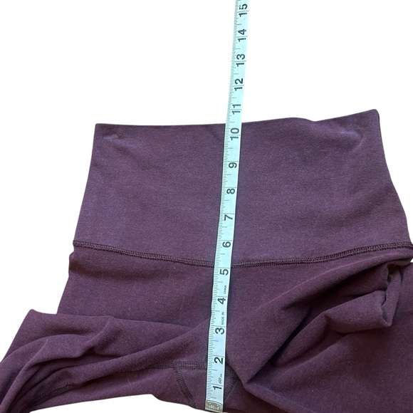 Lululemon Wunder Under Crop II *Cotton (Roll Down)Heathered Bordeaux Drama-Size4 - Picture 14 of 15